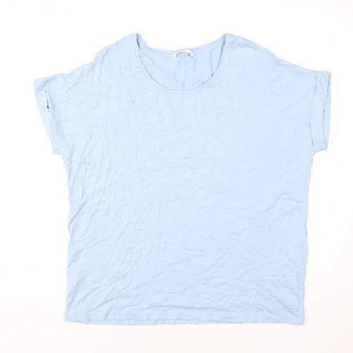 ONLY Women's Blue T-Shirt, Size L, Casual Summer Essential