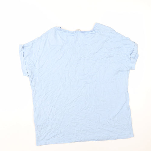 ONLY Women's Blue T-Shirt, Size L, Casual Summer Essential