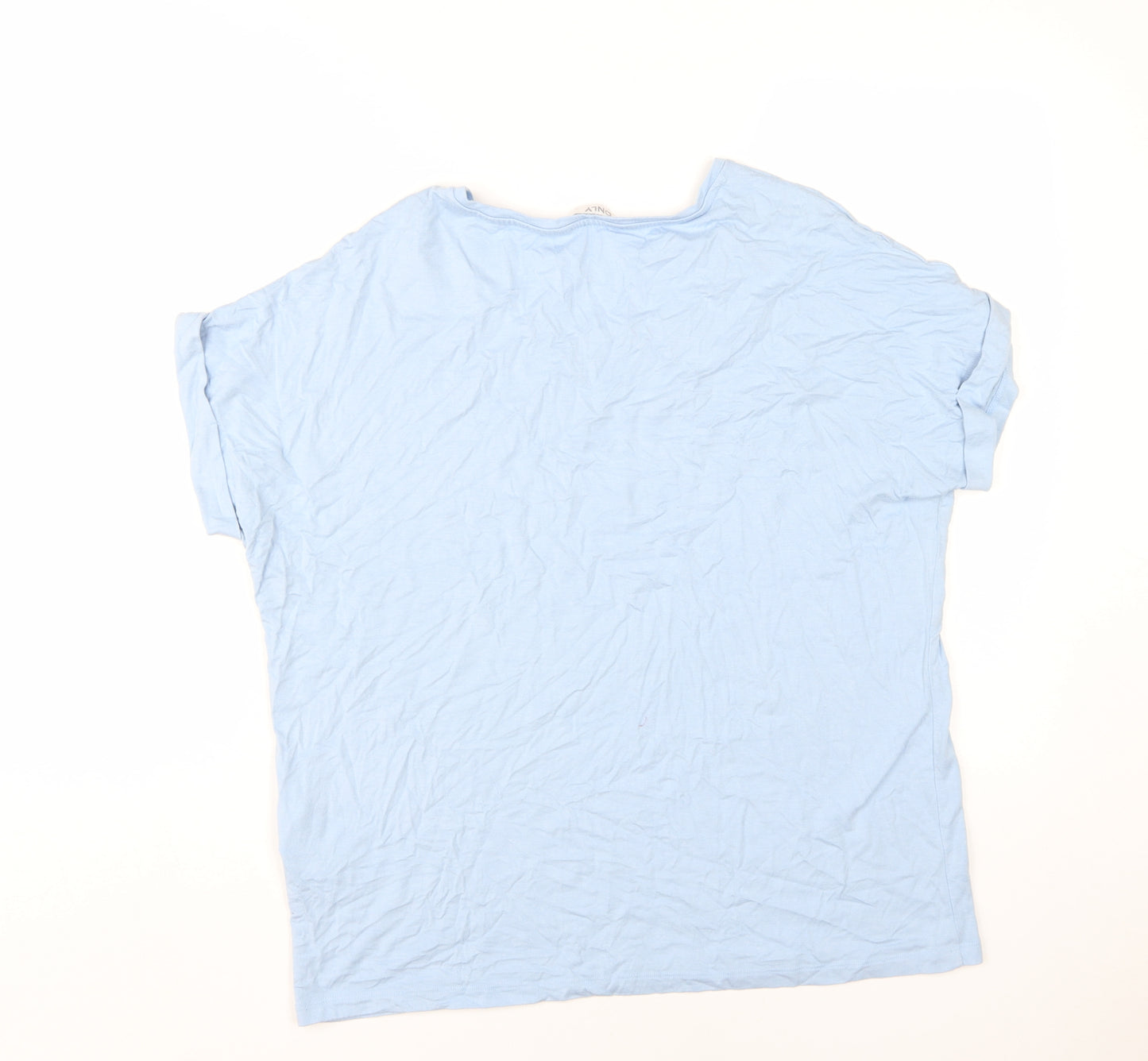 ONLY Women's Blue T-Shirt, Size L, Casual Summer Essential