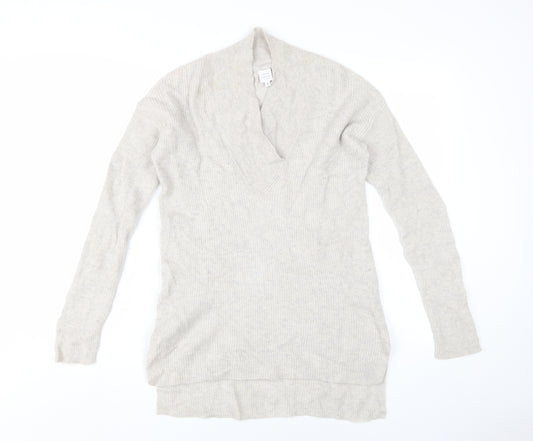 John Lewis Women’s Ivory Cashmere Pullover Jumper Size 8