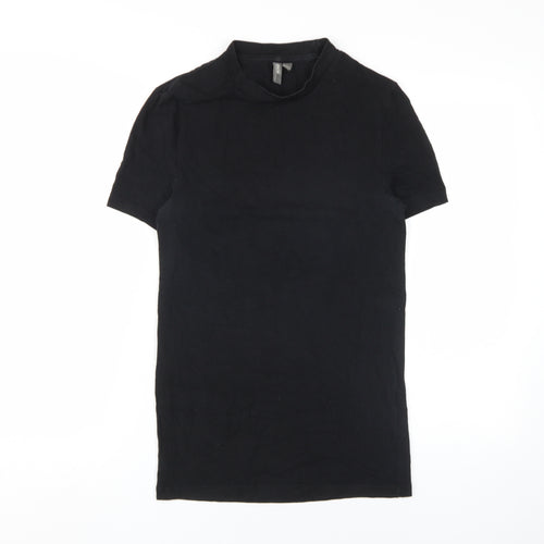 ASOS Men’s Black High Neck Jersey T-Shirt Size S