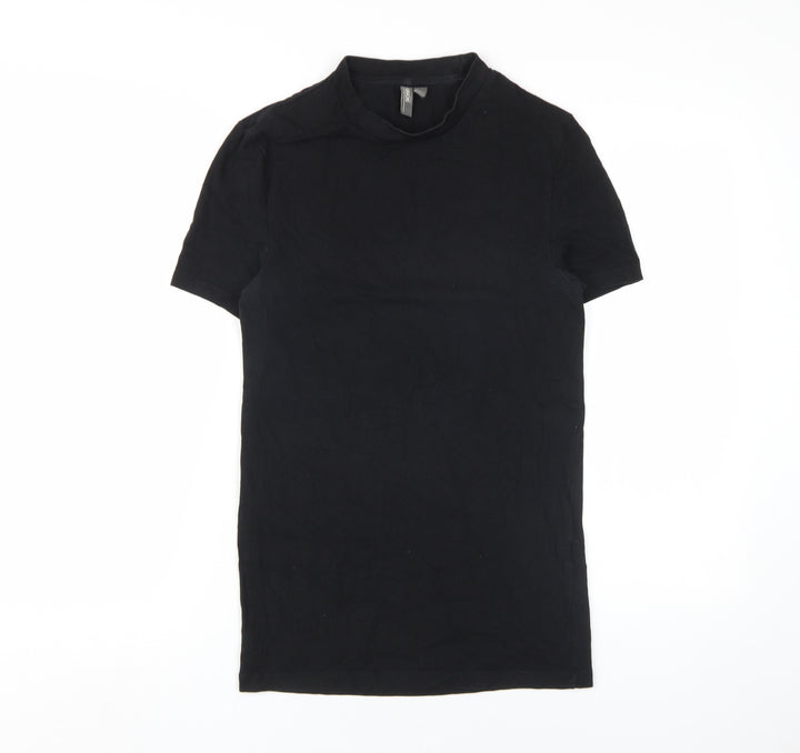 ASOS Men’s Black High Neck Jersey T-Shirt Size S