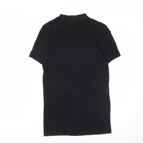 ASOS Men’s Black High Neck Jersey T-Shirt Size S