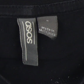 ASOS Men’s Black High Neck Jersey T-Shirt Size S