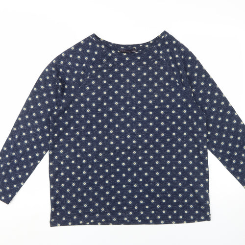 Marks and Spencer Women's Blue Floral Jersey T-Shirt