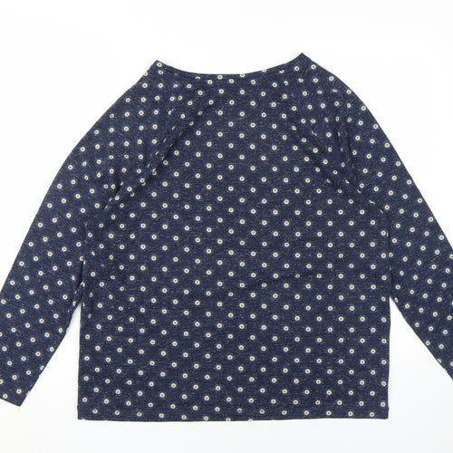 Marks and Spencer Women's Blue Floral Jersey T-Shirt