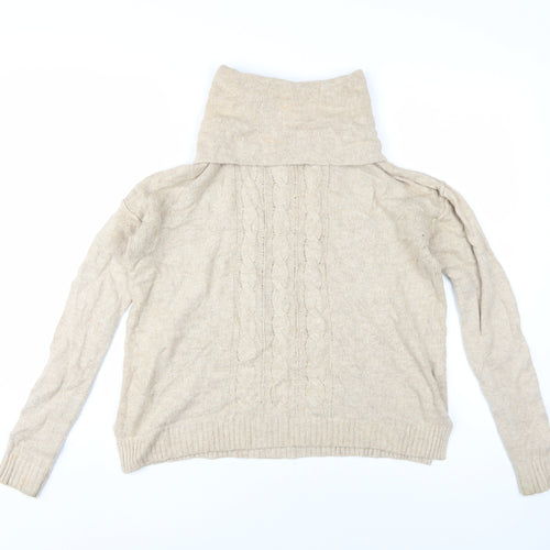 H&M Women's Beige Cable-Knit Pullover Jumper, Size S
