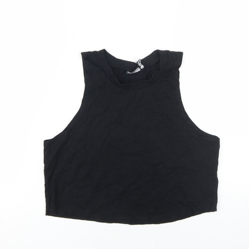ASOS DESIGN Women's Black High Neck Tank Top UK 10