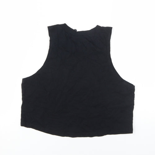 ASOS DESIGN Women's Black High Neck Tank Top UK 10