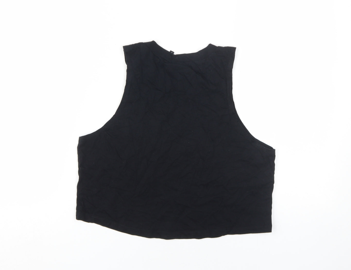ASOS DESIGN Women's Black High Neck Tank Top UK 10