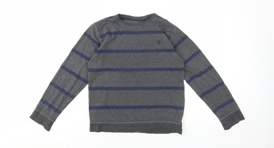 Next Boys Grey Striped Long Sleeve T-Shirt, 10 Years