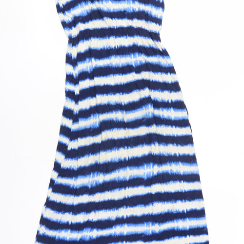 H&M Girls Blue Tie Dye Hi-Low Tank Dress, Size 11-12