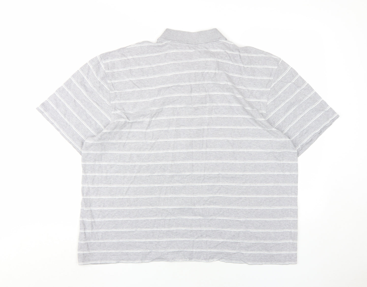 Dunnes Stores Men's Grey 2XL Striped Polo Shirt