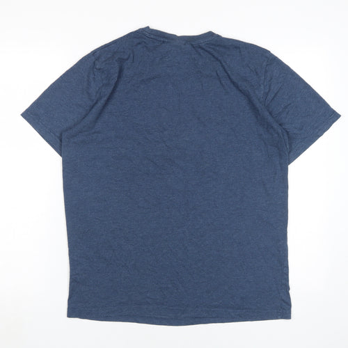 TOG24 Men's Blue Graphic Print T-Shirt, Medium