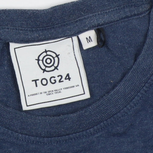 TOG24 Men's Blue Graphic Print T-Shirt, Medium