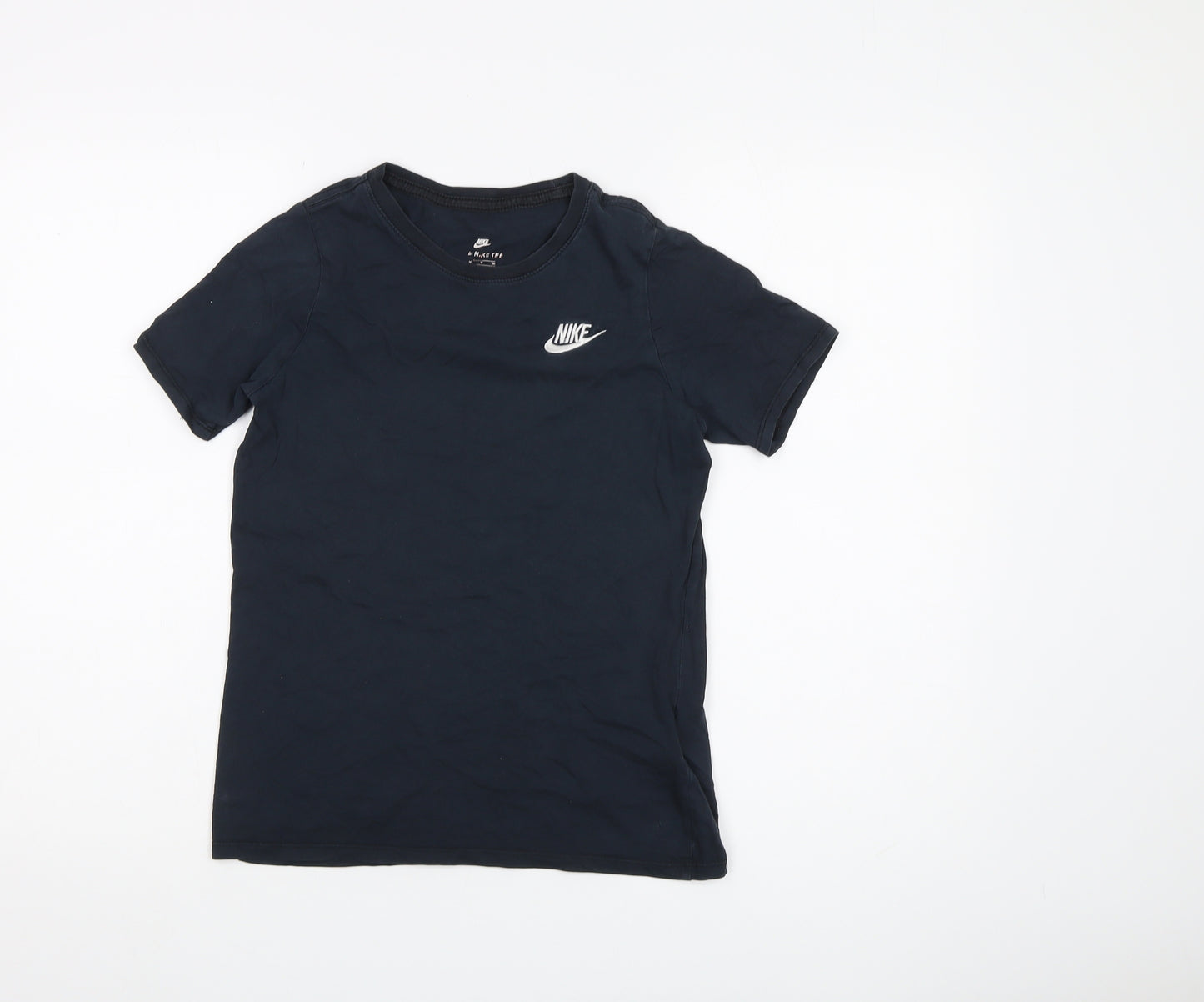 Nike Boys Black Athletic Cotton T-Shirt, 10-11 Years, Logo
