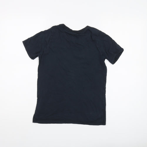 Nike Boys Black Athletic Cotton T-Shirt, 10-11 Years, Logo