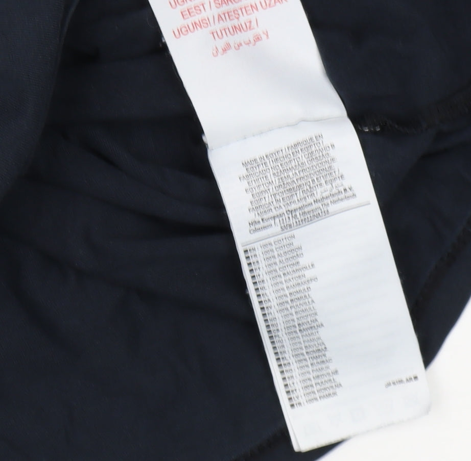 Nike Boys Black Athletic Cotton T-Shirt, 10-11 Years, Logo