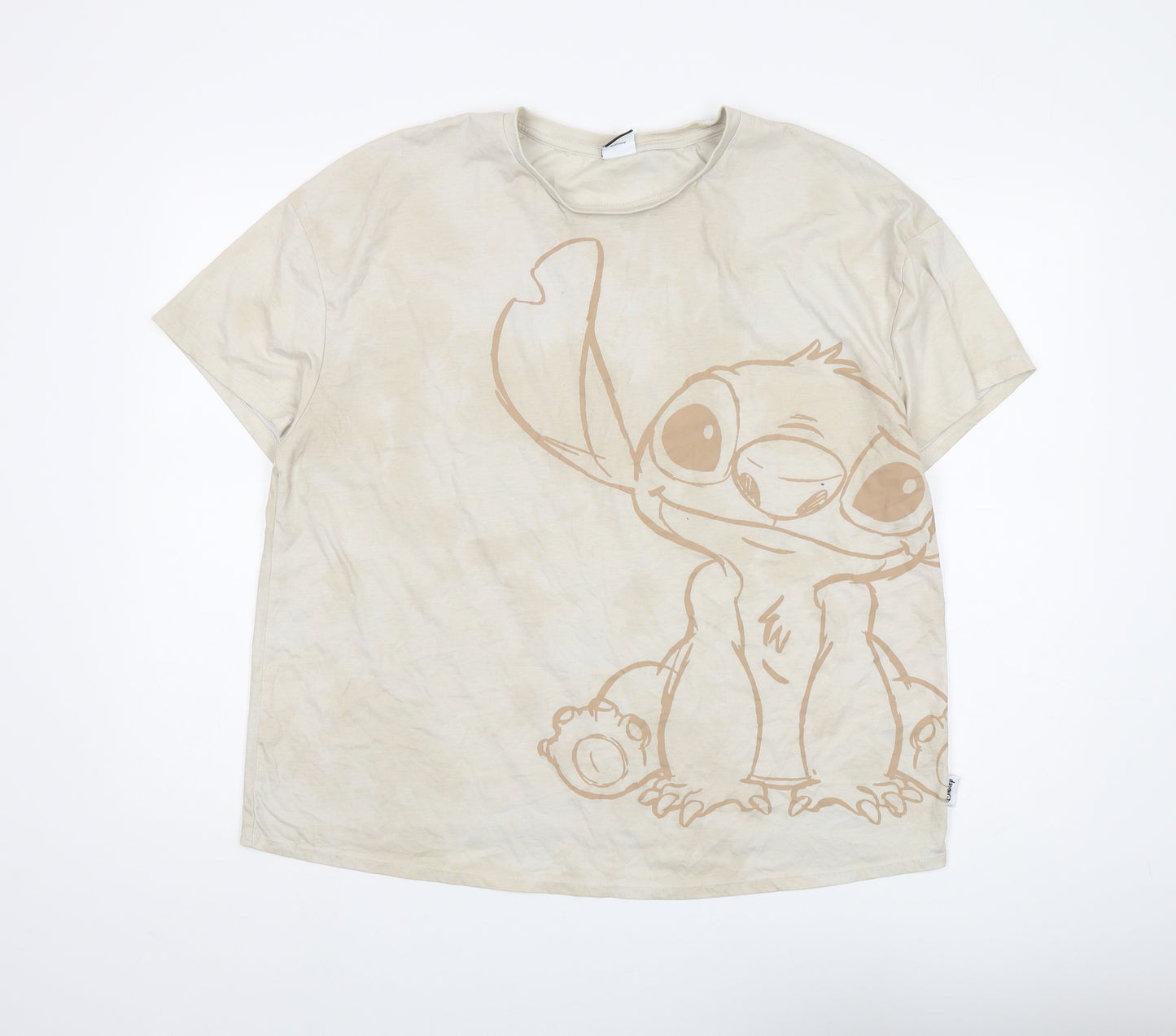 Disney Women's Beige Cartoon T-Shirt Size 20