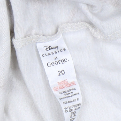 Disney Women's Beige Cartoon T-Shirt Size 20