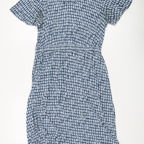 White Stuff Women's Blue Geometric Dress Size 14