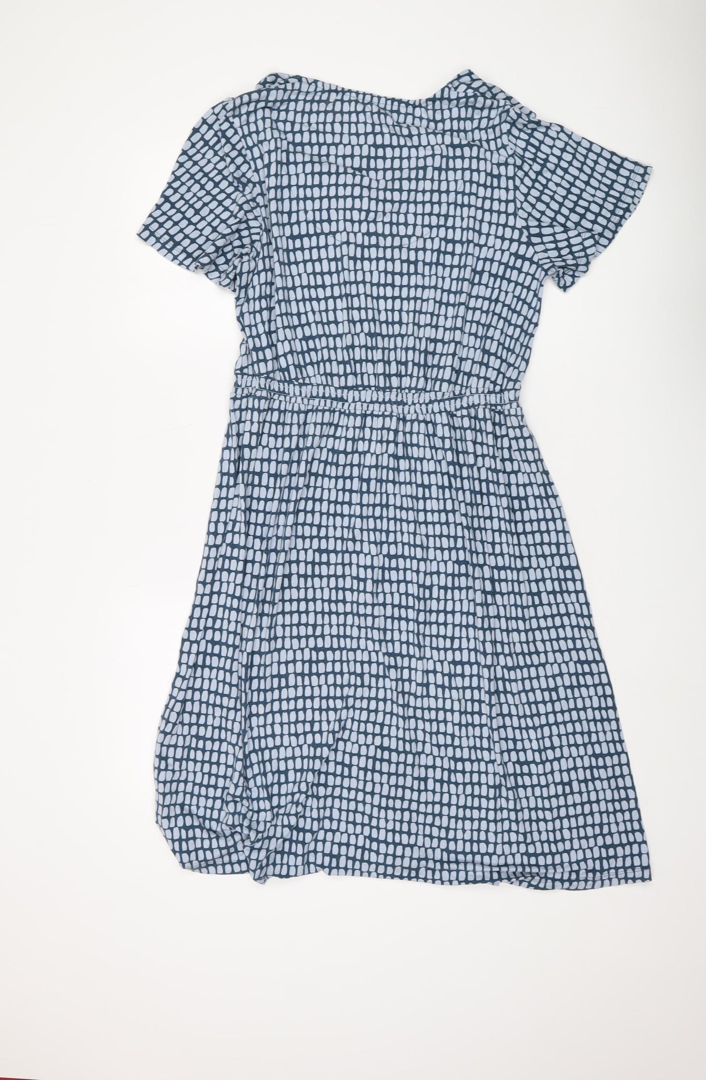 White Stuff Women's Blue Geometric Dress Size 14