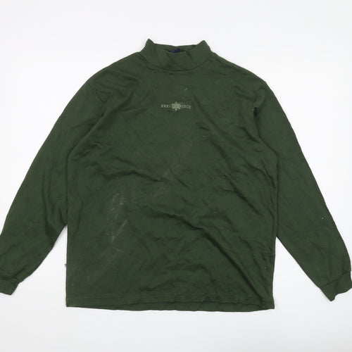 Woolrich Women's Green Long Sleeve Cotton T-Shirt M