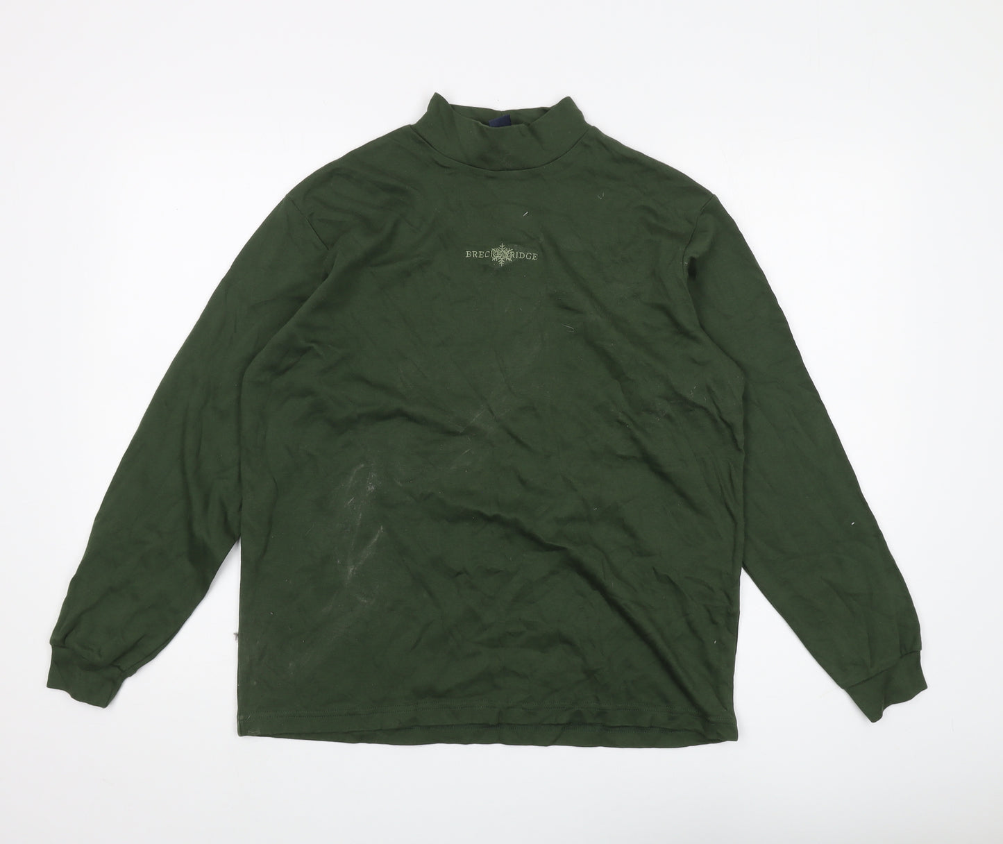 Woolrich Women's Green Long Sleeve Cotton T-Shirt M