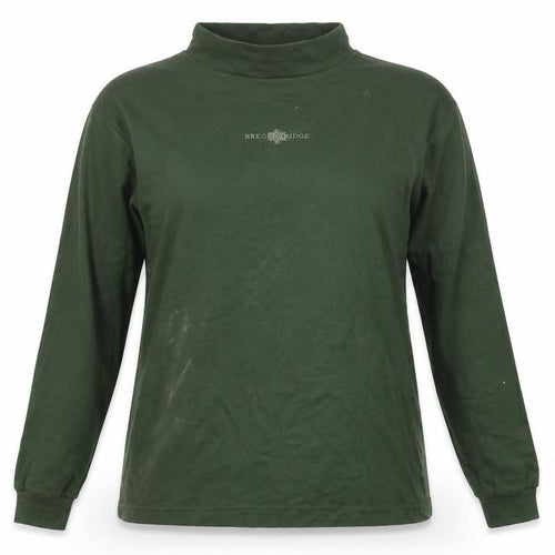 Woolrich Women's Green Long Sleeve Cotton T-Shirt M
