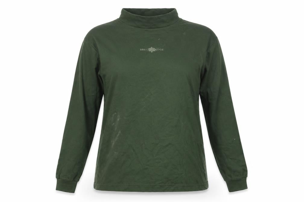 Woolrich Women's Green Long Sleeve Cotton T-Shirt M