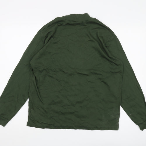Woolrich Women's Green Long Sleeve Cotton T-Shirt M