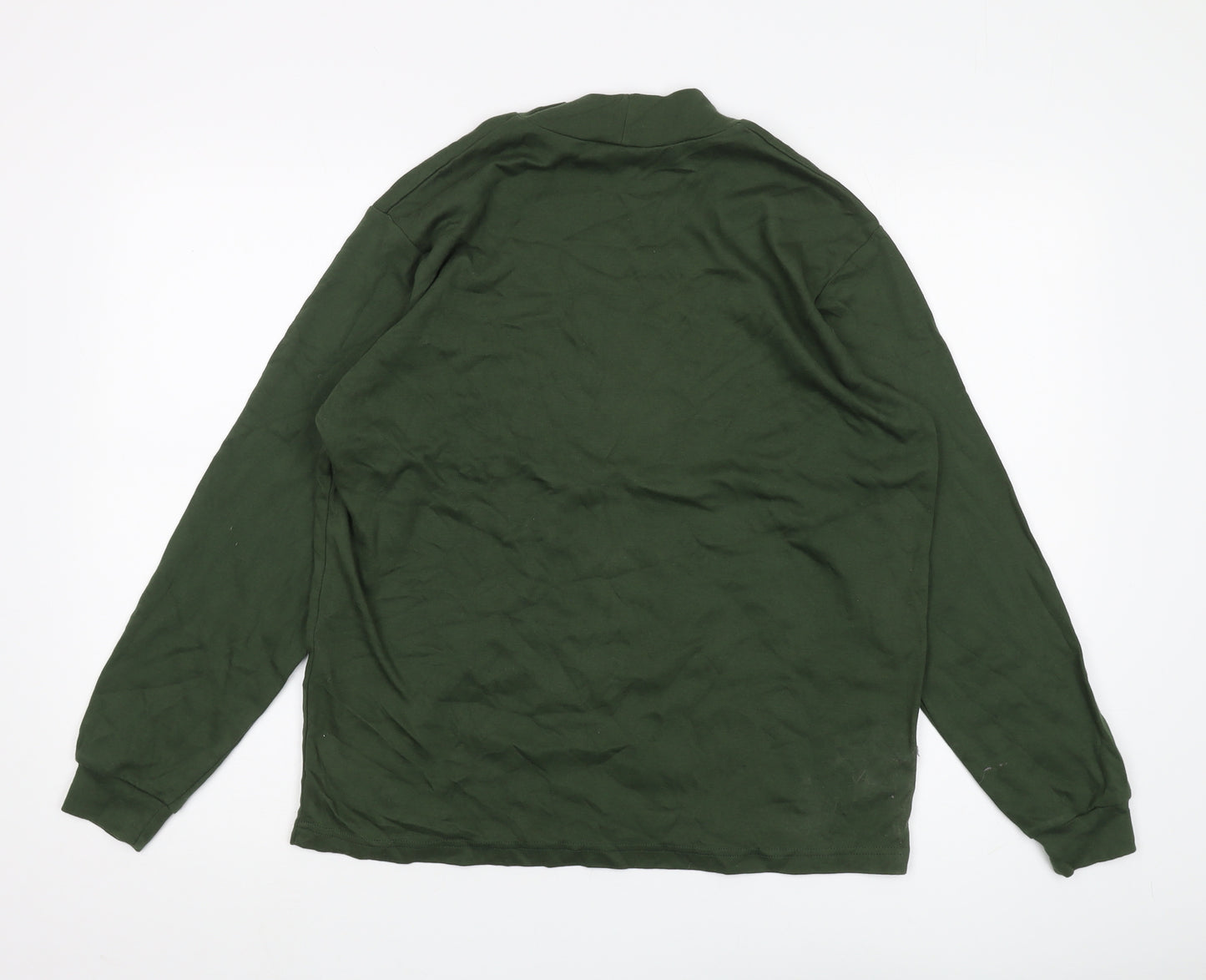 Woolrich Women's Green Long Sleeve Cotton T-Shirt M