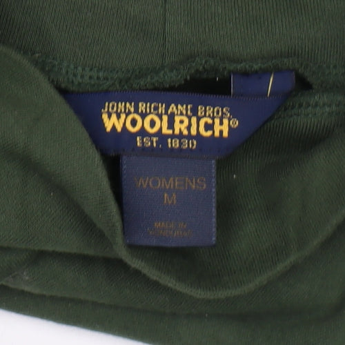 Woolrich Women's Green Long Sleeve Cotton T-Shirt M