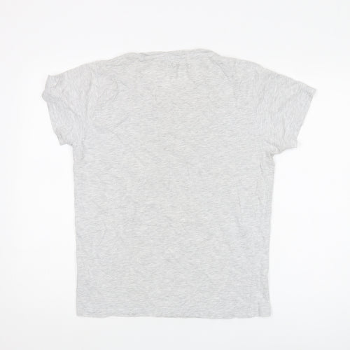 Jack & Jones Men's Grey College Graphic Tee M