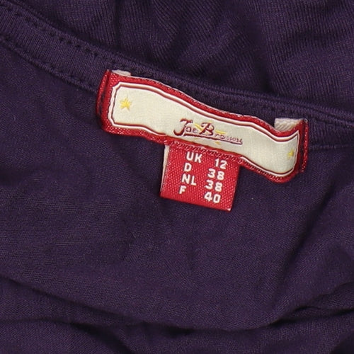 Joe Browns Women Purple Tunic T-Shirt Size 12