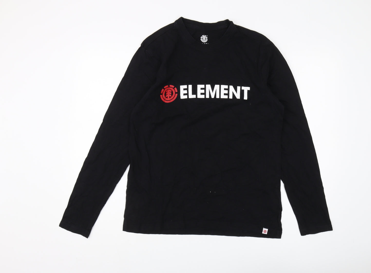 Element Men's Black M Long Sleeve Cotton T-Shirt