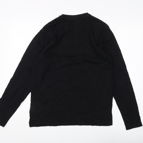 Element Men's Black M Long Sleeve Cotton T-Shirt