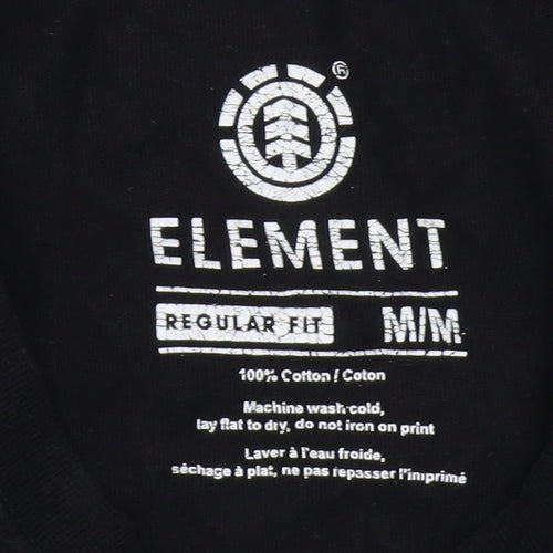 Element Men's Black M Long Sleeve Cotton T-Shirt