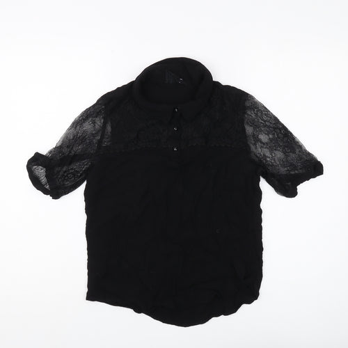 School Rag Women's Black Lace Blouse Size 2