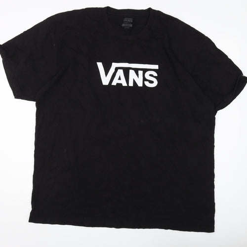 Vans Men's Black 2XL Cotton T-Shirt Classic Fit