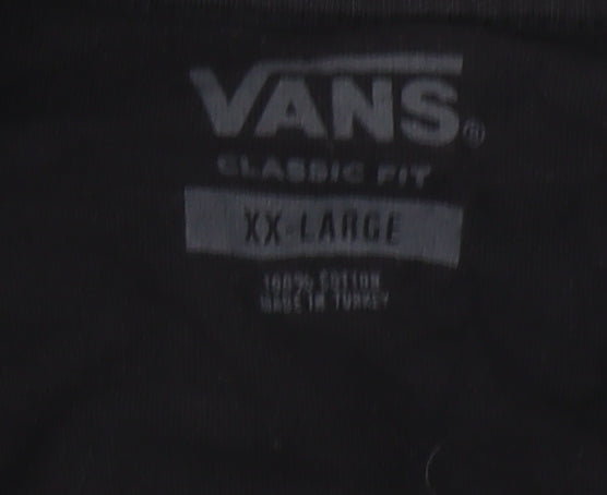 Vans Men's Black 2XL Cotton T-Shirt Classic Fit