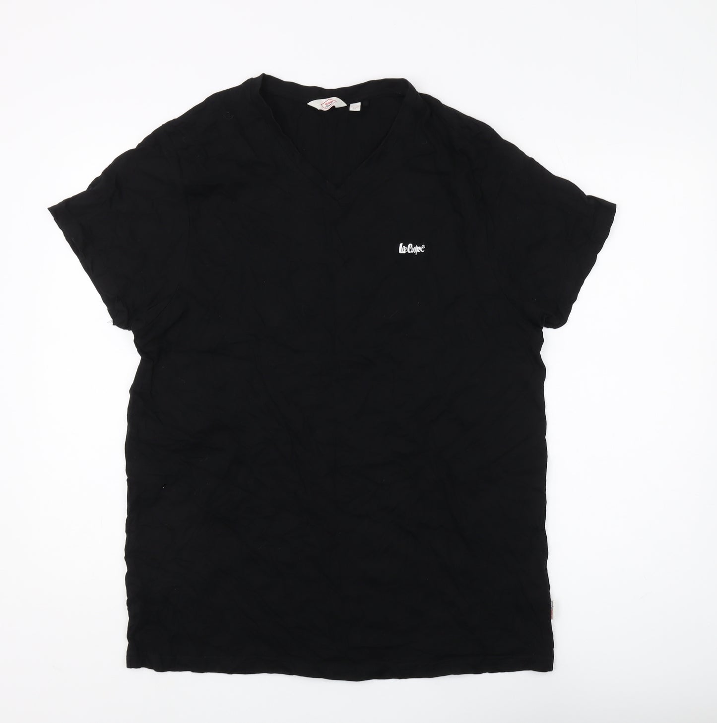 Lee Cooper Men's Black XL V-Neck T-Shirt