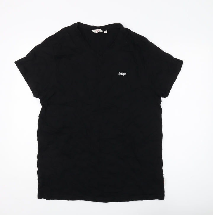 Lee Cooper Men's Black XL V-Neck T-Shirt