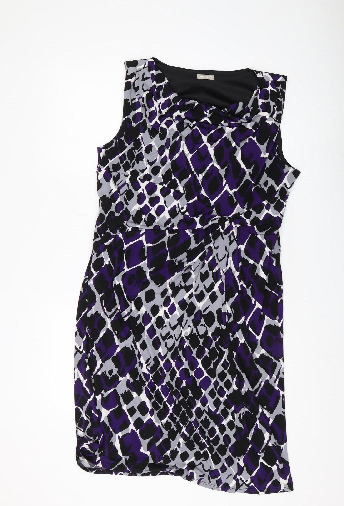 Planet Women's Purple Geometric Sheath Dress Size 14