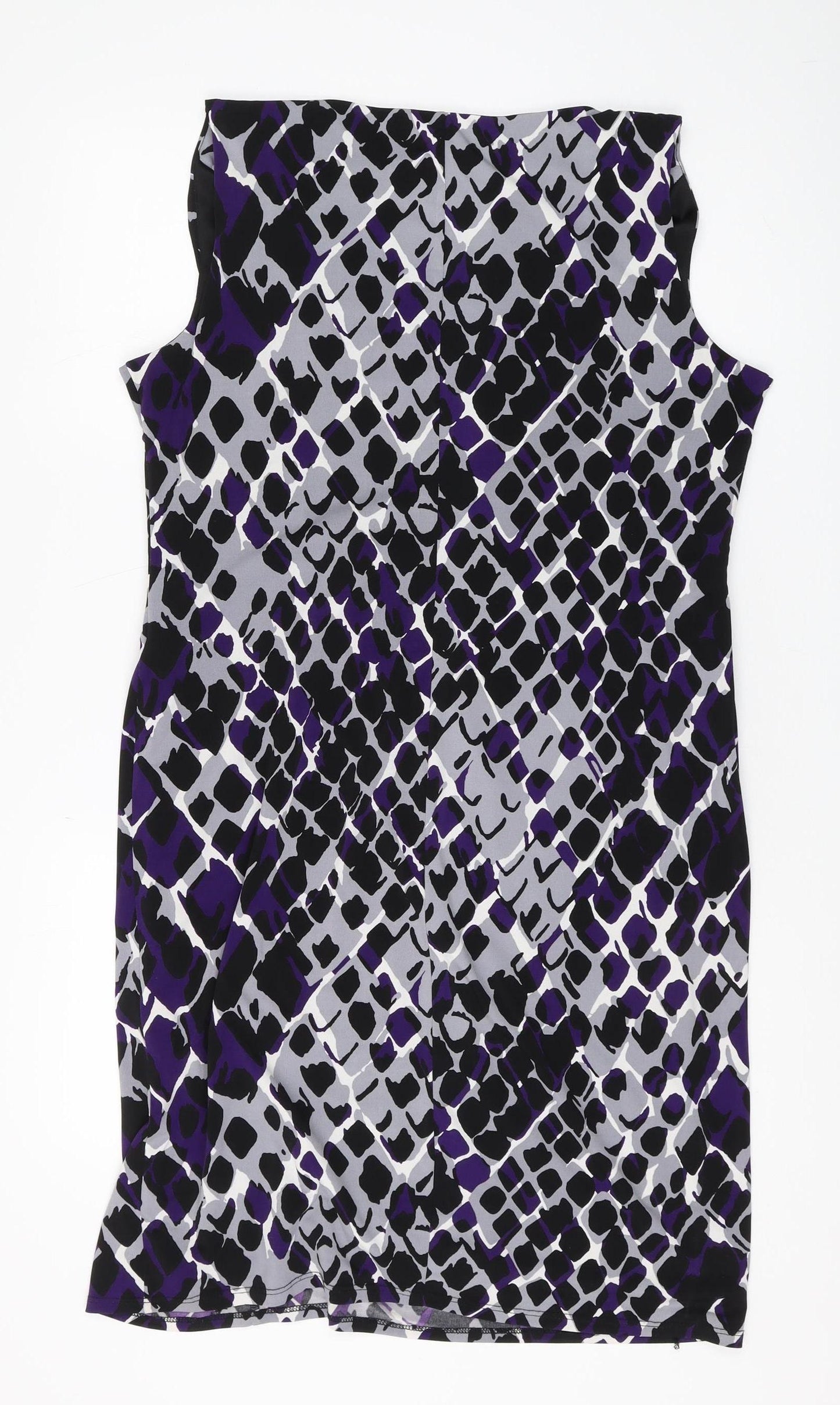 Planet Women's Purple Geometric Sheath Dress Size 14