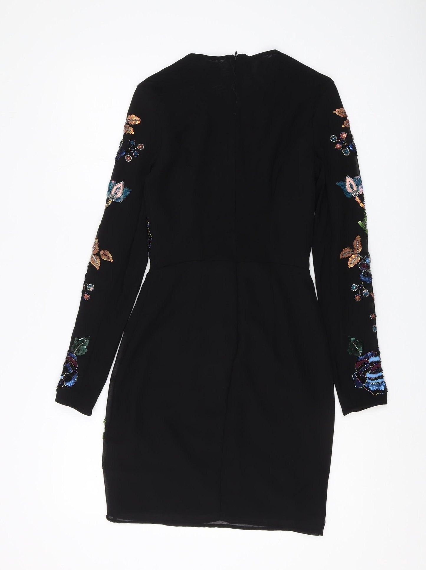 Needle & Thread Women's Black 6 A-Line Party Dress