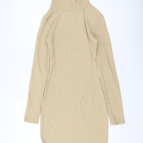 Select Women's Beige Bodycon Dress Size 10