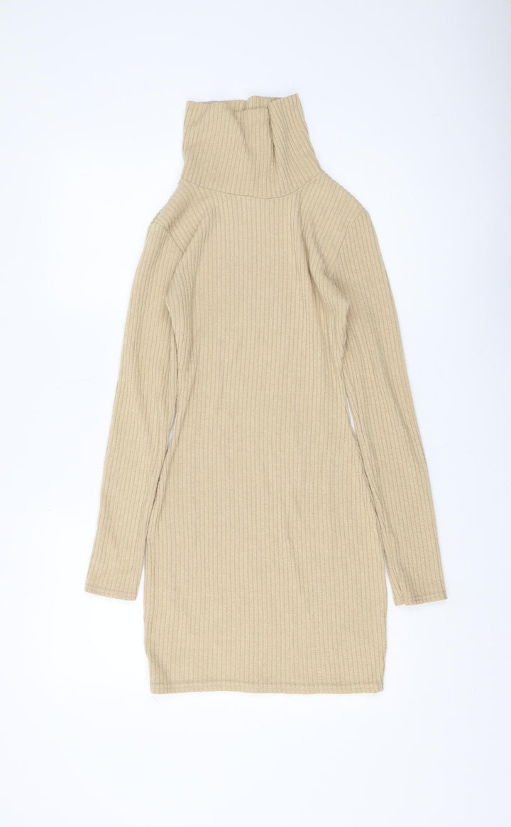 Select Women's Beige Bodycon Dress Size 10