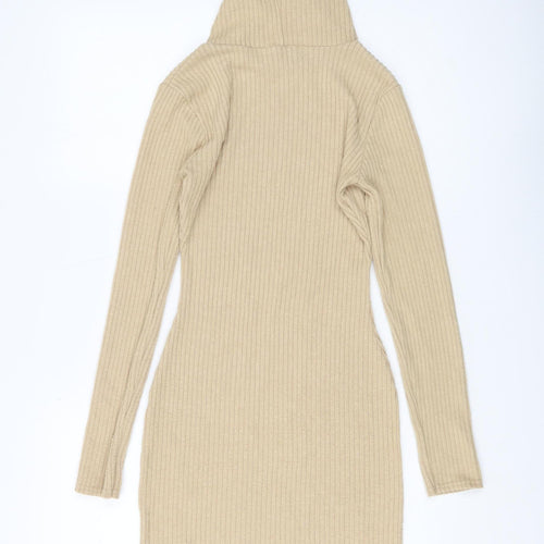 Select Women's Beige Bodycon Dress Size 10