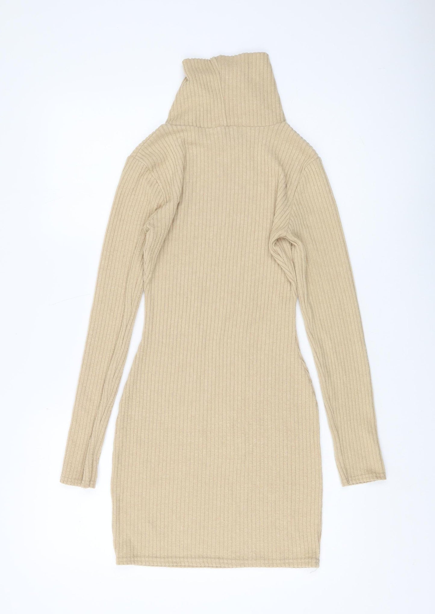 Select Women's Beige Bodycon Dress Size 10